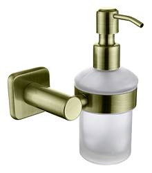 4710 Дозатор для жидкого мыла настенный (стекло) бронза (нерж)