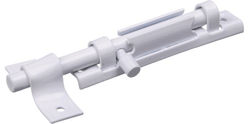 шпингалет ШП-120 белый (задвижка накл. с плоской ручкой) Балаково